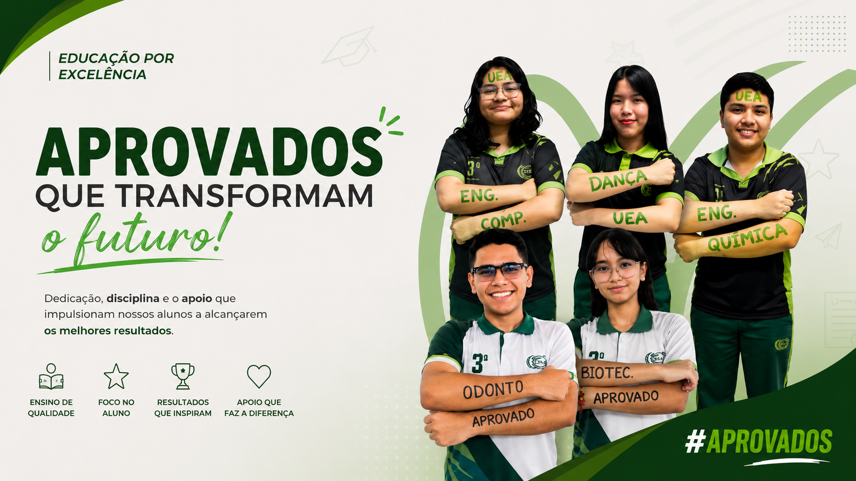 Estudantes participando de atividades criativas
